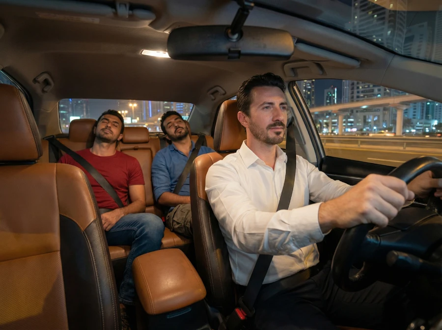 A professional driver provides safe transportation from Dubai to Sharjah for your peace of mind.